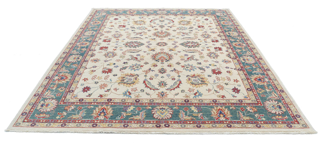 Afghan Ziegler Rug 8' 0" x 9' 6" Hand-Knotted | No. AT90430