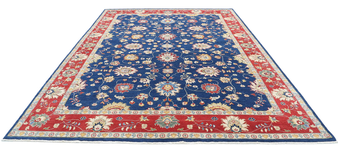 Afghan Ziegler Rug 8' 10" x 12' 3" Hand-Knotted | No. AT12689