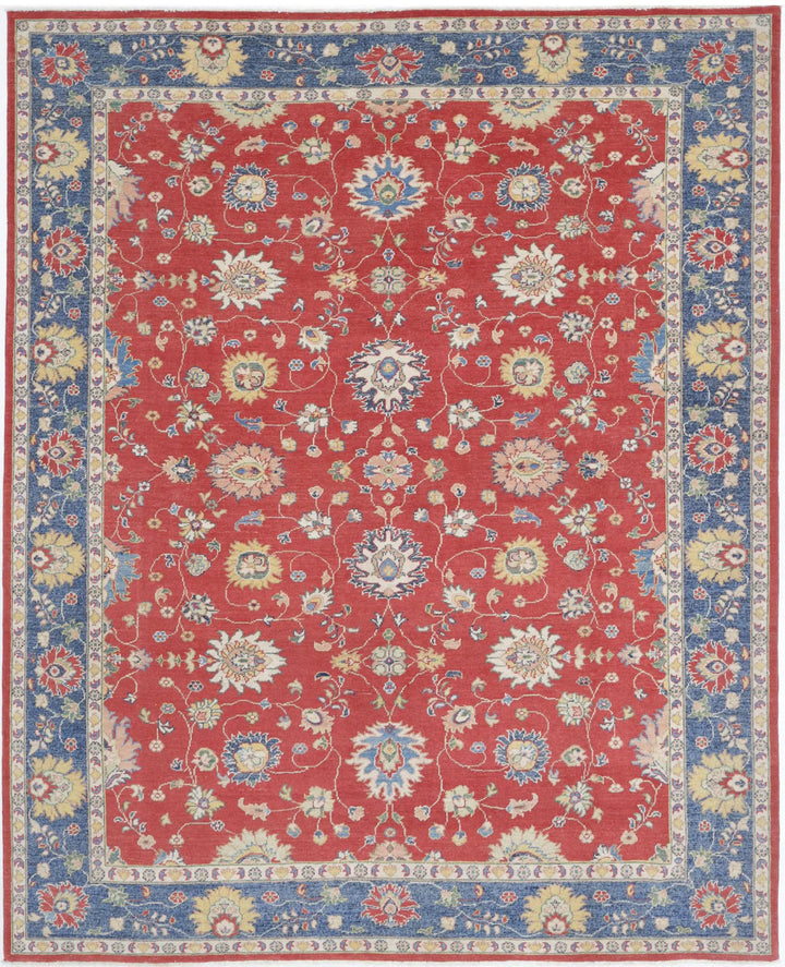 Afghan Ziegler Rug 8' 11" x 11' 0" Hand-Knotted