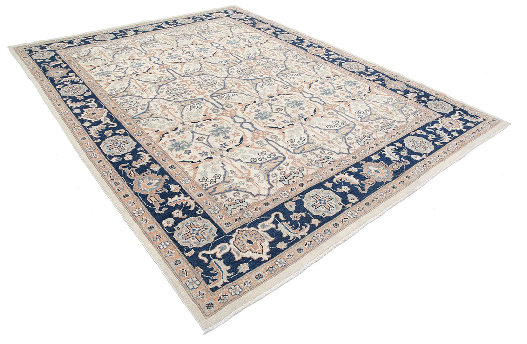 Afghan Ziegler Rug 8' 11" x 11' 5" Hand-Knotted | No. AT77826