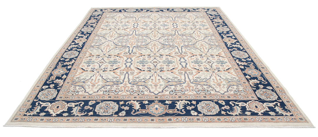 Afghan Ziegler Rug 8' 11" x 11' 5" Hand-Knotted | No. AT77826