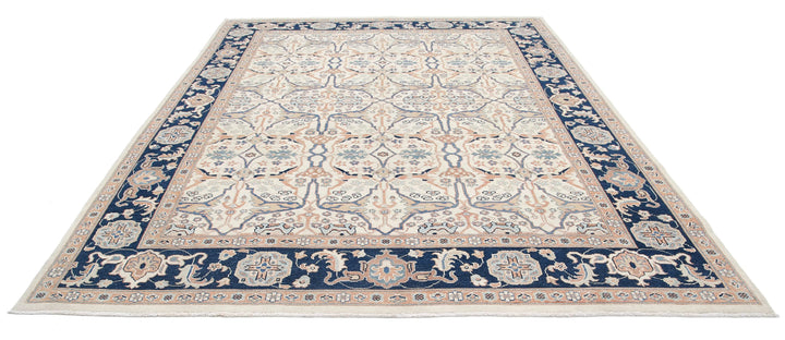 Afghan Ziegler Rug 8' 11" x 11' 5" Hand-Knotted | No. AT77826