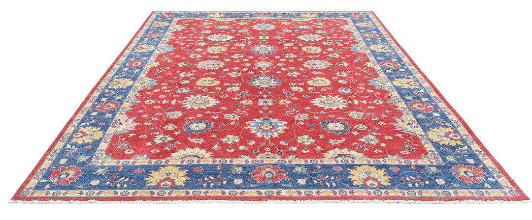 Afghan Ziegler Rug 8' 11" x 11' 8" Hand-Knotted | No. AT17088