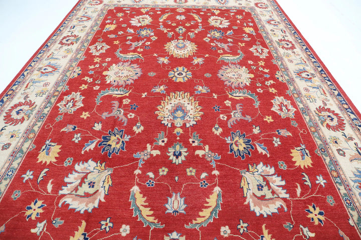 Afghan Ziegler Rug 9' 7" x 13' 7" Hand-Knotted | No. AT86781