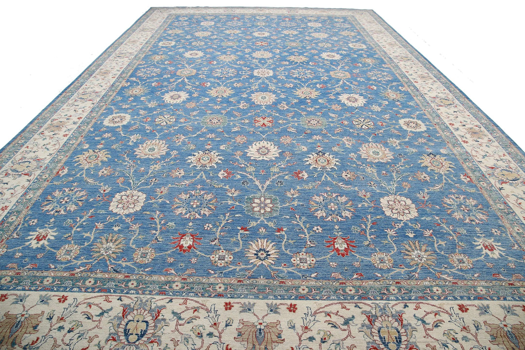 Afghan Ziegler Farhan Rug 13' 2" x 20' 9" Hand-Knotted | No. AT61657