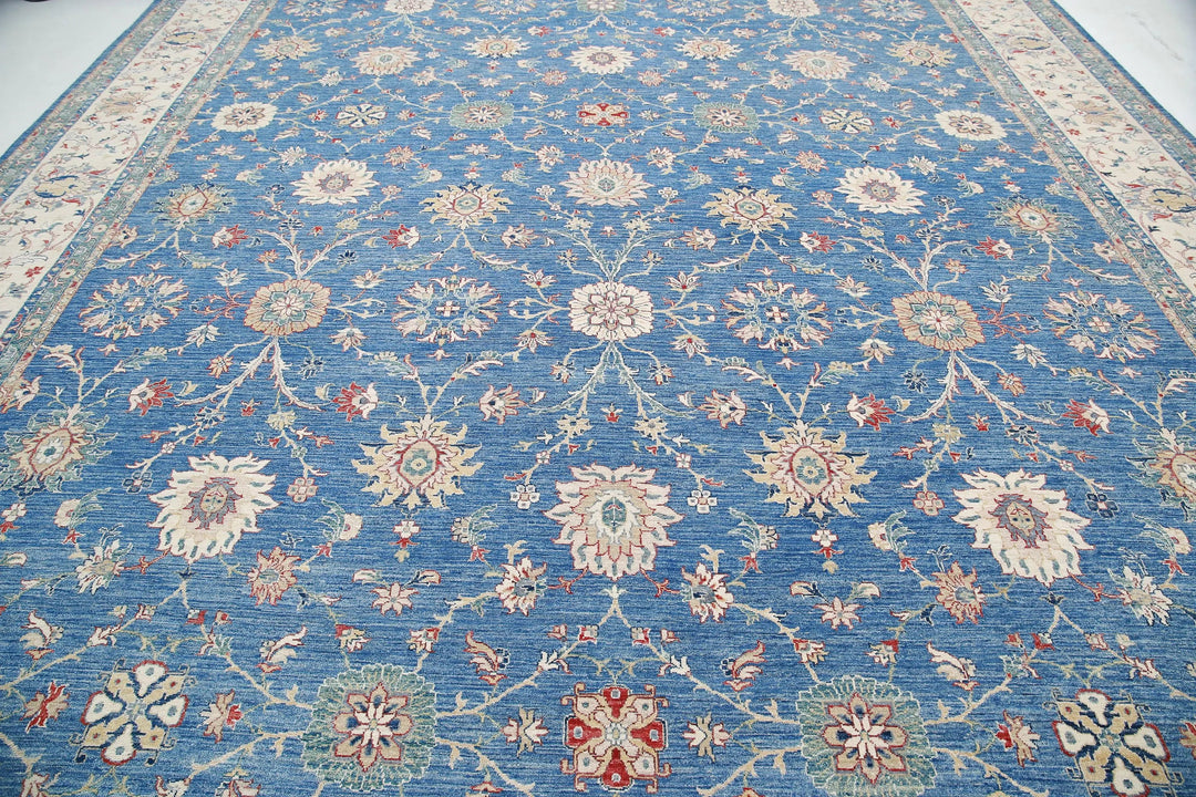 Afghan Ziegler Farhan Rug 13' 2" x 20' 9" Hand-Knotted | No. AT61657