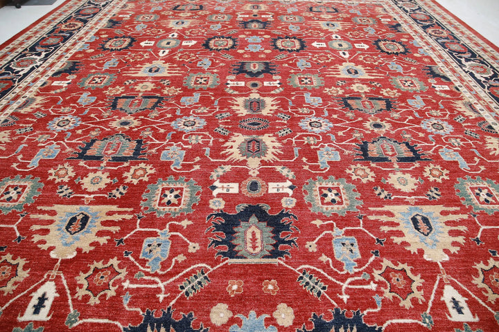 Afghan Ziegler Farhan Rug 17' 8" x 25' 9" Hand-Knotted | No. AT77915