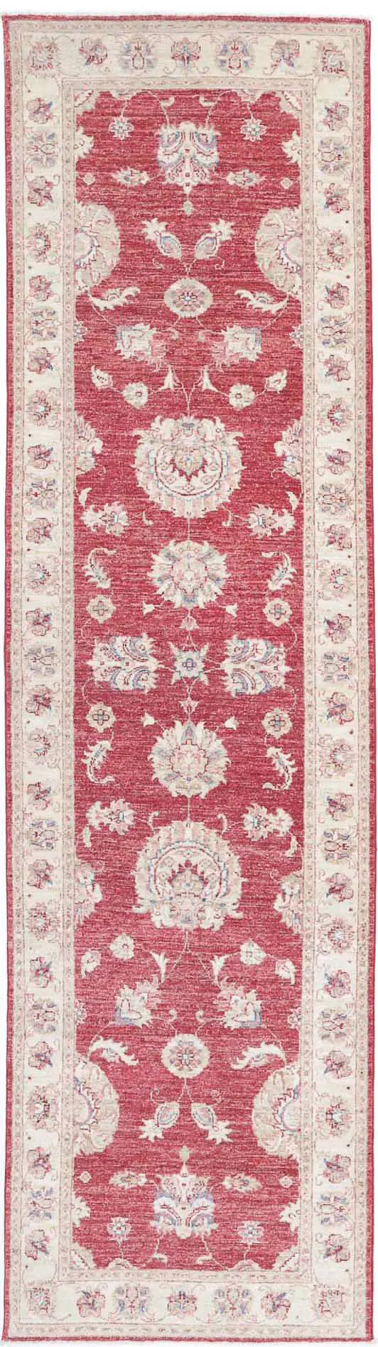 Afghan Ziegler Rug 2' 6" x 10' 0" Hand-Knotted