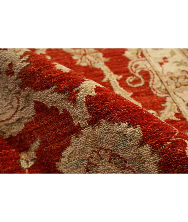 Red Afghan Ziegler Rug 2' 7" x 15' 2" Hand-Knotted view