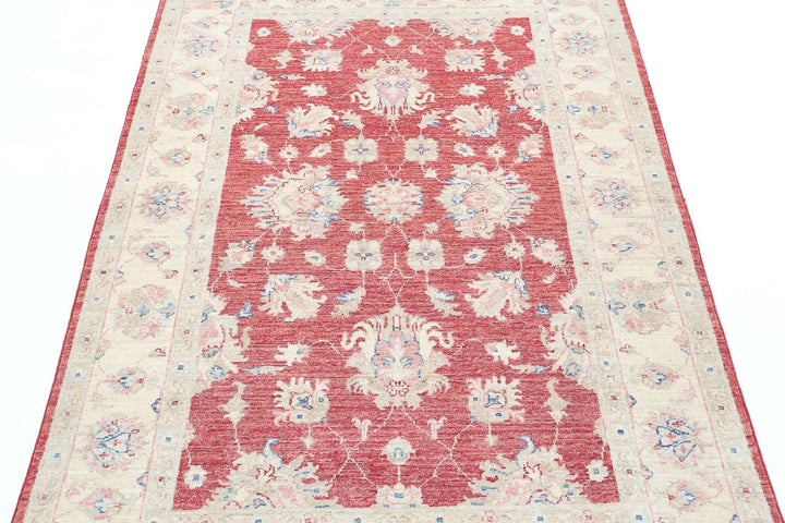Afghan Ziegler Rug 3' 10" x 5' 9" Hand-Knotted | No. AT23159