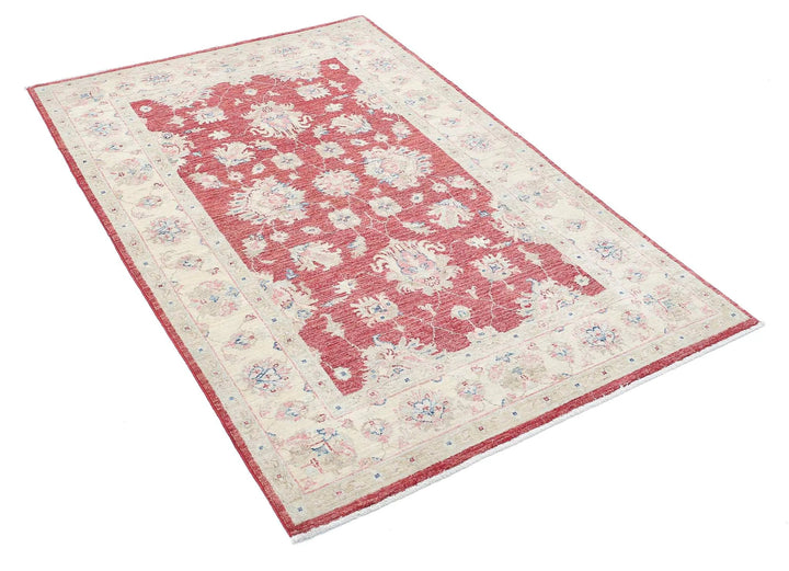 Afghan Ziegler Rug 3' 10" x 5' 9" Hand-Knotted | No. AT23159