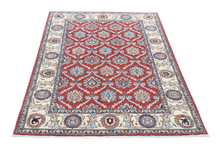 Afghan Ziegler Farhan Rug 3' 10" x 5' 9" Hand-Knotted | No. AT46057