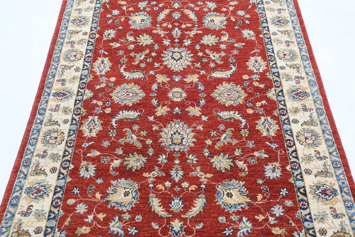 Afghan Ziegler Rug 3' 11" x 5' 9" Hand-Knotted | No. AT40259