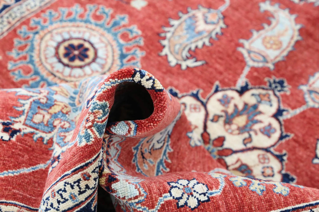 Afghan Ziegler Rug 4' 10" x 6' 5" Hand-Knotted | No. AT92054