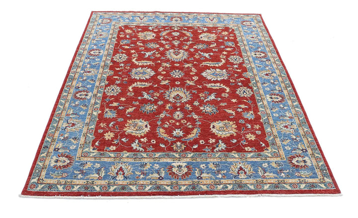 Afghan Ziegler Farhan Rug 5' 0" x 6' 7" Hand-Knotted | No. AT23113
