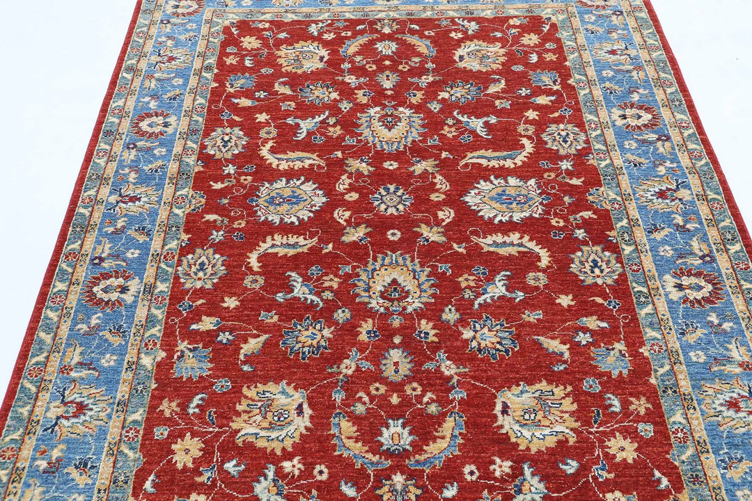 Afghan Ziegler Farhan Rug 5' 0" x 6' 7" Hand-Knotted | No. AT23113