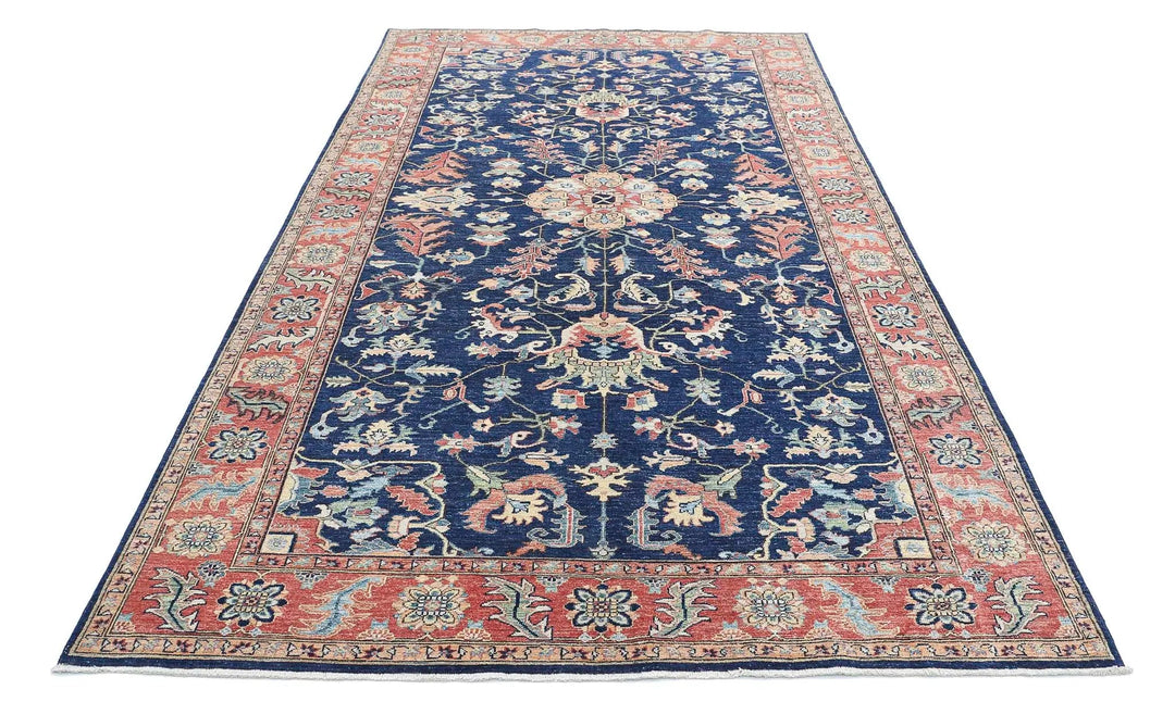 Afghan Ziegler Rug 6' 3" x 11' 6" Hand-Knotted | No. AT88996