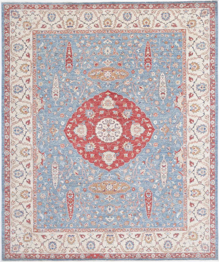 Afghan Ziegler Farhan Rug 8' 0" x 9' 9" Hand-Knotted
