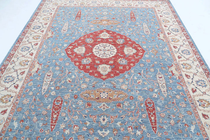 Afghan Ziegler Farhan Rug 8' 0" x 9' 9" Hand-Knotted | No. AT70939