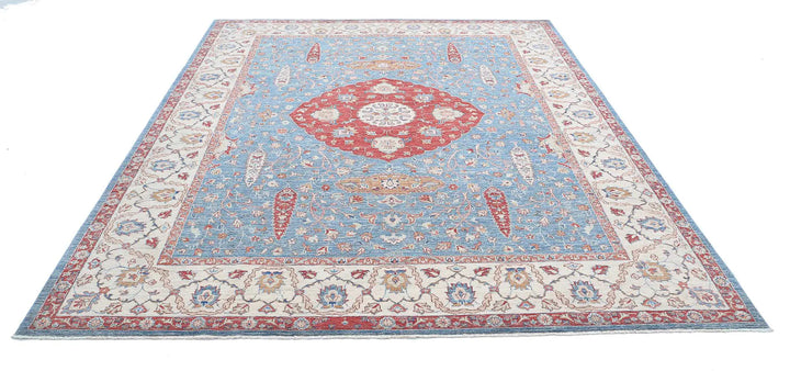 Afghan Ziegler Farhan Rug 8' 0" x 9' 9" Hand-Knotted | No. AT70939