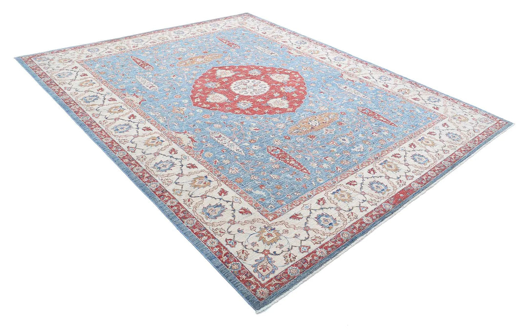 Afghan Ziegler Farhan Rug 8' 0" x 9' 9" Hand-Knotted | No. AT70939