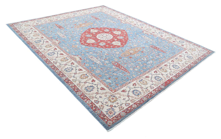 Afghan Ziegler Farhan Rug 8' 0" x 9' 9" Hand-Knotted | No. AT70939
