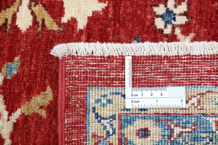 Red Afghan Ziegler Farhan Rug 8' 2" x 11' 0" Hand-Knotted field