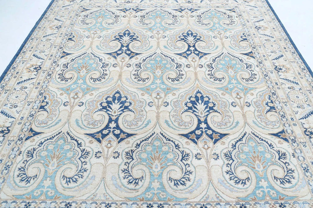 Afghan Ziegler Rug 8' 2" x 9' 5" Hand-Knotted | No. AT43563