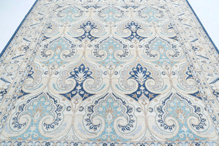 Afghan Ziegler Rug 8' 2" x 9' 5" Hand-Knotted | No. AT43563
