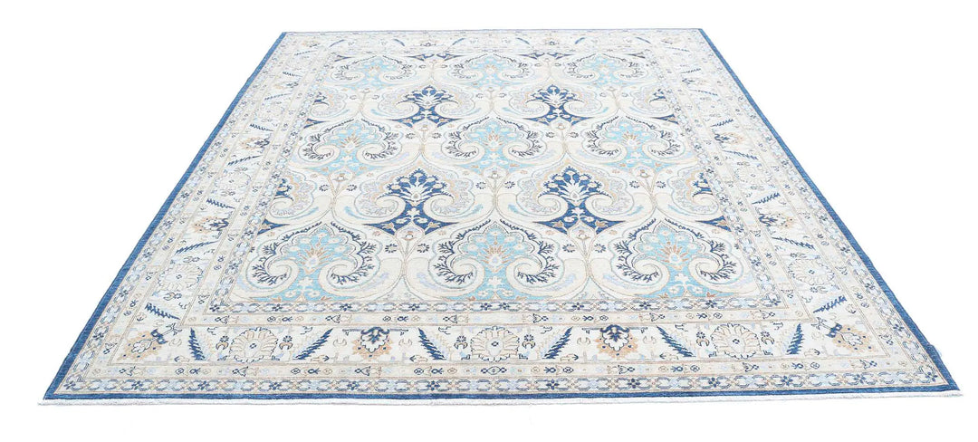 Afghan Ziegler Rug 8' 2" x 9' 5" Hand-Knotted | No. AT43563