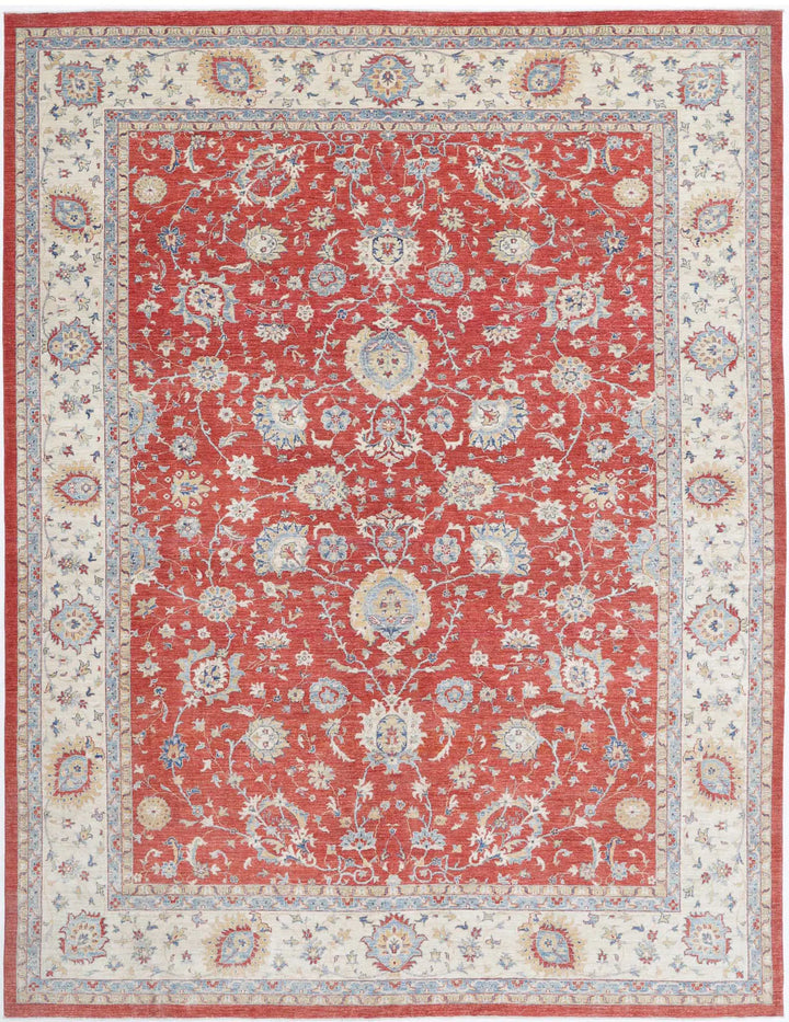 Afghan Ziegler Farhan Rug 9' 11" x 13' 2" Hand-Knotted