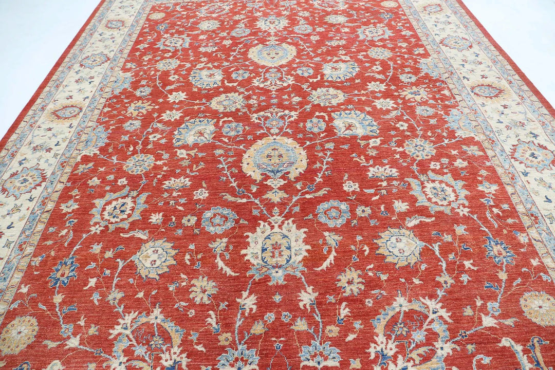 Afghan Ziegler Farhan Rug 9' 11" x 13' 2" Hand-Knotted | No. AT13046