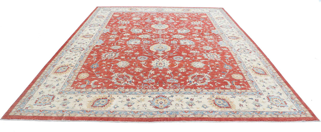 Afghan Ziegler Farhan Rug 9' 11" x 13' 2" Hand-Knotted | No. AT13046