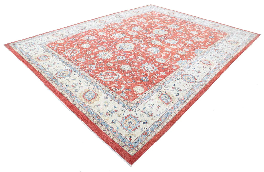 Afghan Ziegler Farhan Rug 9' 11" x 13' 2" Hand-Knotted | No. AT13046