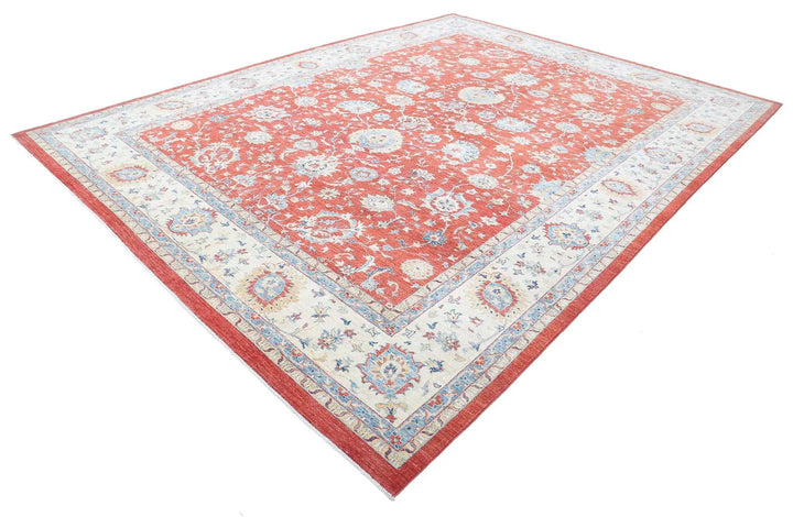 Afghan Ziegler Farhan Rug 9' 11" x 13' 2" Hand-Knotted | No. AT13046