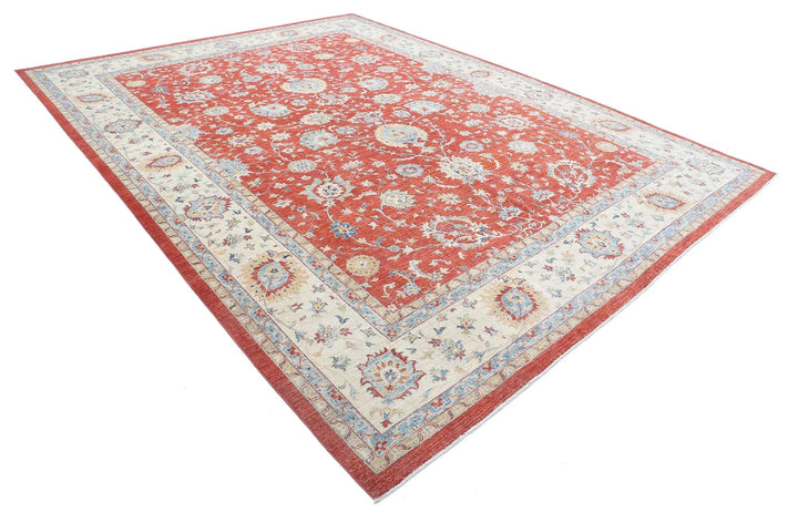 Afghan Ziegler Farhan Rug 9' 11" x 13' 2" Hand-Knotted | No. AT13046