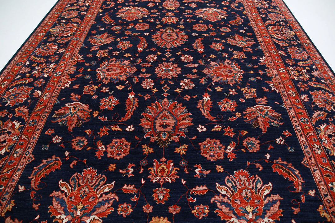 Afghan Ziegler Rug 9' 11" x 13' 7" Hand-Knotted | No. AT23738