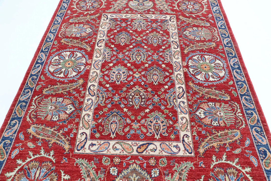 Afghan Ziegler Suzani Rug 5' 8" x 8' 0" Hand-Knotted | No. AT16627