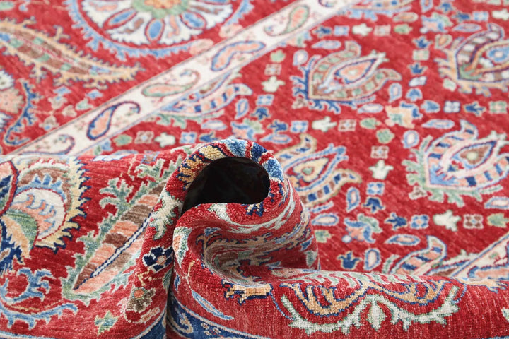 Afghan Ziegler Suzani Rug 5' 8" x 8' 0" Hand-Knotted | No. AT16627
