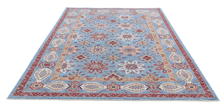 Afghan Ziegler Suzani Rug 6' 7" x 9' 8" Hand-Knotted | No. AT88333