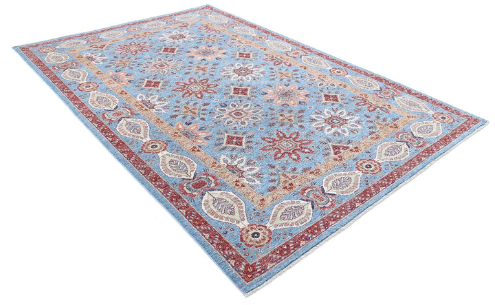 Afghan Ziegler Suzani Rug 6' 7" x 9' 8" Hand-Knotted | No. AT88333