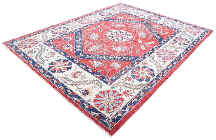 Afghan Ziegler Suzani Rug 7' 6" x 10' 0" Hand-Knotted | No. AT66933