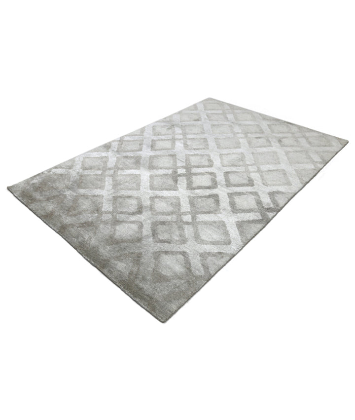 Hand Knotted Tibetan Roscoe Viscose Linen & Cotton Rug 5' 0" x 8' 0" - No. AT74253