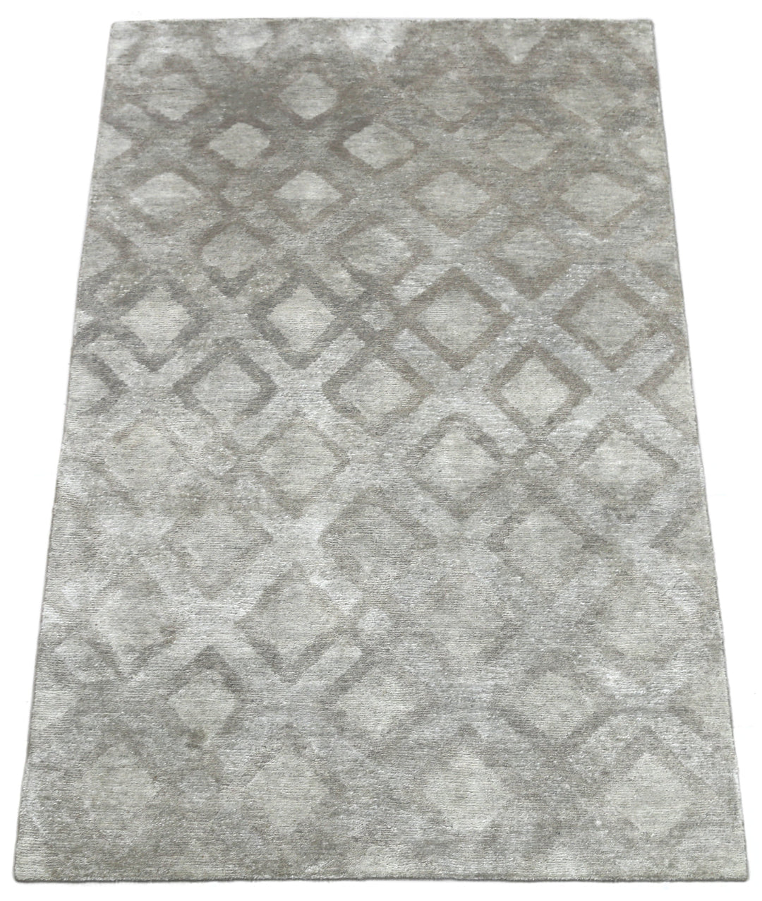 Hand Knotted Tibetan Roscoe Viscose Linen & Cotton Rug 5' 0" x 8' 0" - No. AT74253