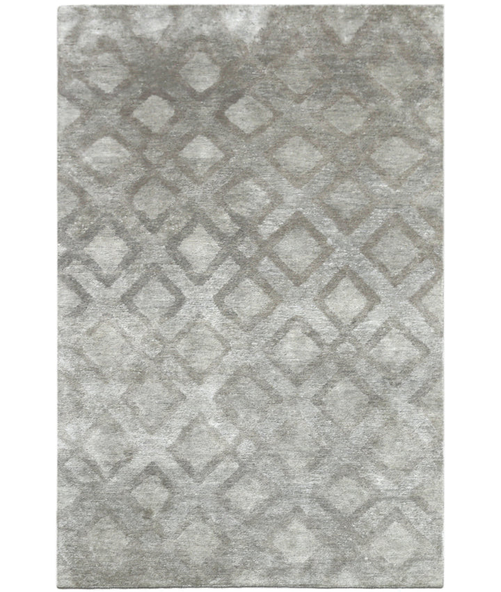 Hand Knotted Tibetan Roscoe Viscose Linen & Cotton Rug 5' 0" x 8' 0" - No. AT74253
