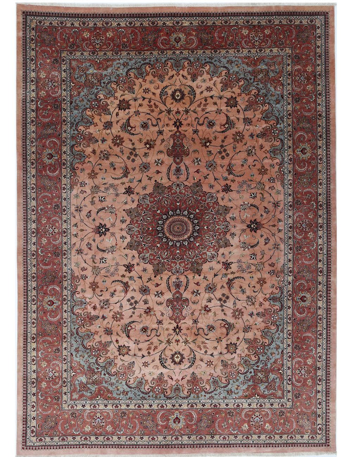 Rust Pakistani Oriental Rug 9' 11" x 14' 2" Hand-Knotted | No. AT57064