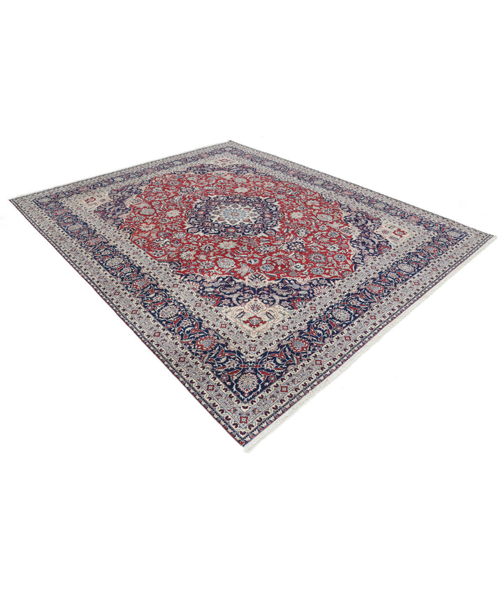 Afghan Isfahan Rug 8' 1" x 9' 11" Hand-Knotted | No. AT72944