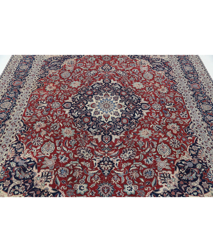 Afghan Isfahan Rug 8' 1" x 9' 11" Hand-Knotted | No. AT72944