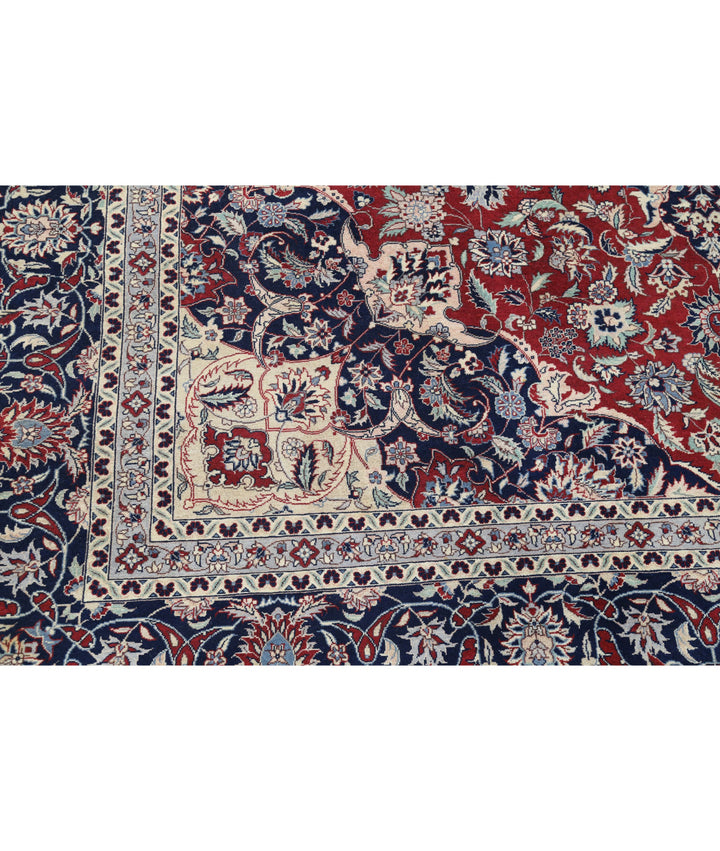 Afghan Isfahan Rug 8' 1" x 9' 11" Hand-Knotted | No. AT72944
