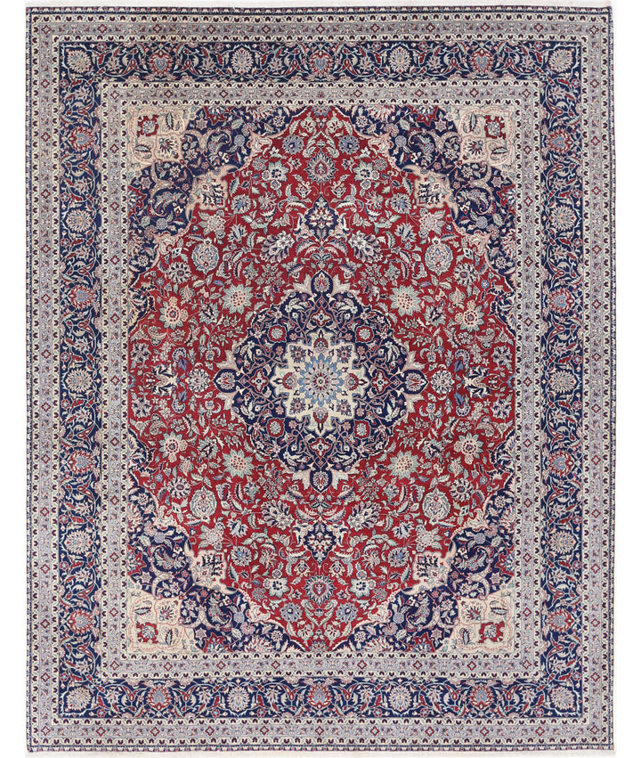 Afghan Isfahan Rug 8' 1" x 9' 11" Hand-Knotted | No. AT72944